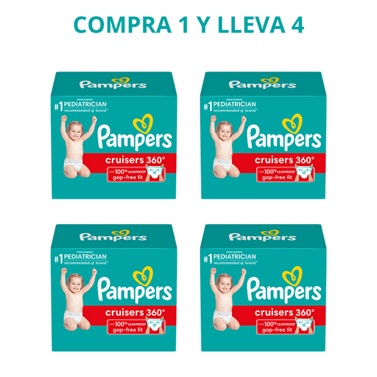 Pañales BabyPam® Cruisers 360º Fit - Compra 1 y lleva 4 en cualquier talla